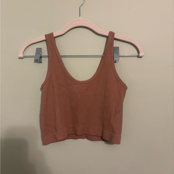 Urban Outfitters Rust Ribbed Crop Top - Picture 3 of 3